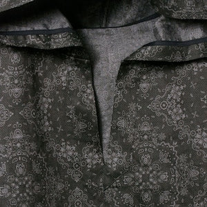 zampuメキシカンパーカー (Leftover fabric Mexican hoodie) -gray arabesque pattern-