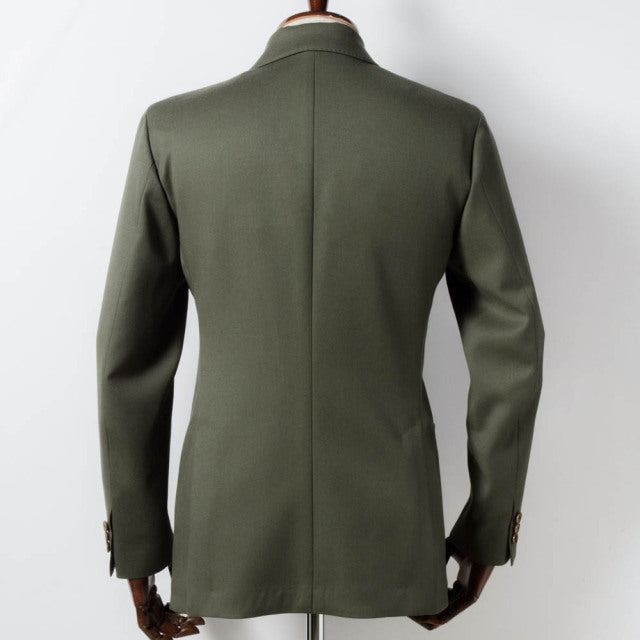 Single 2B jacket　【ABMG16-20】　Khaki Green Wool 100%　MARZOTTO HAVANA (春秋冬商品)　【セットアップ対応】