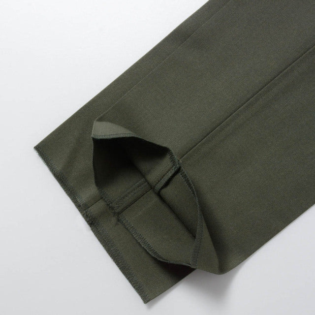 2tuck Regular Belt-Loop Model　【BCMG46-20】　Khaki Green　Ｗ100%　MARZOTTO HAVANA 裾未処理品 【春秋冬商品】【セットアップ対応】