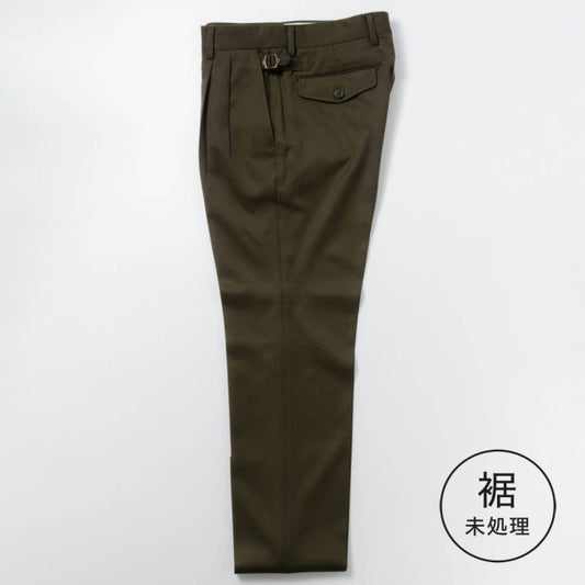 2tuck Regular Belt-Loop Model　【BCMG46-40】　Brown　Ｗ100%　MARZOTTO HAVANA 裾未処理品 【春秋冬商品】【セットアップ対応】