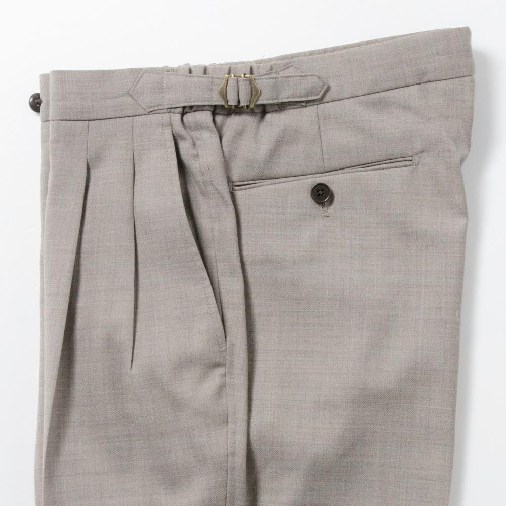 2tuck　Regular Model　【BCMG31-40】 Gray Beige W50%P50%　SOLOTEX Saxony Stretch　裾未処理品　（秋冬商品）