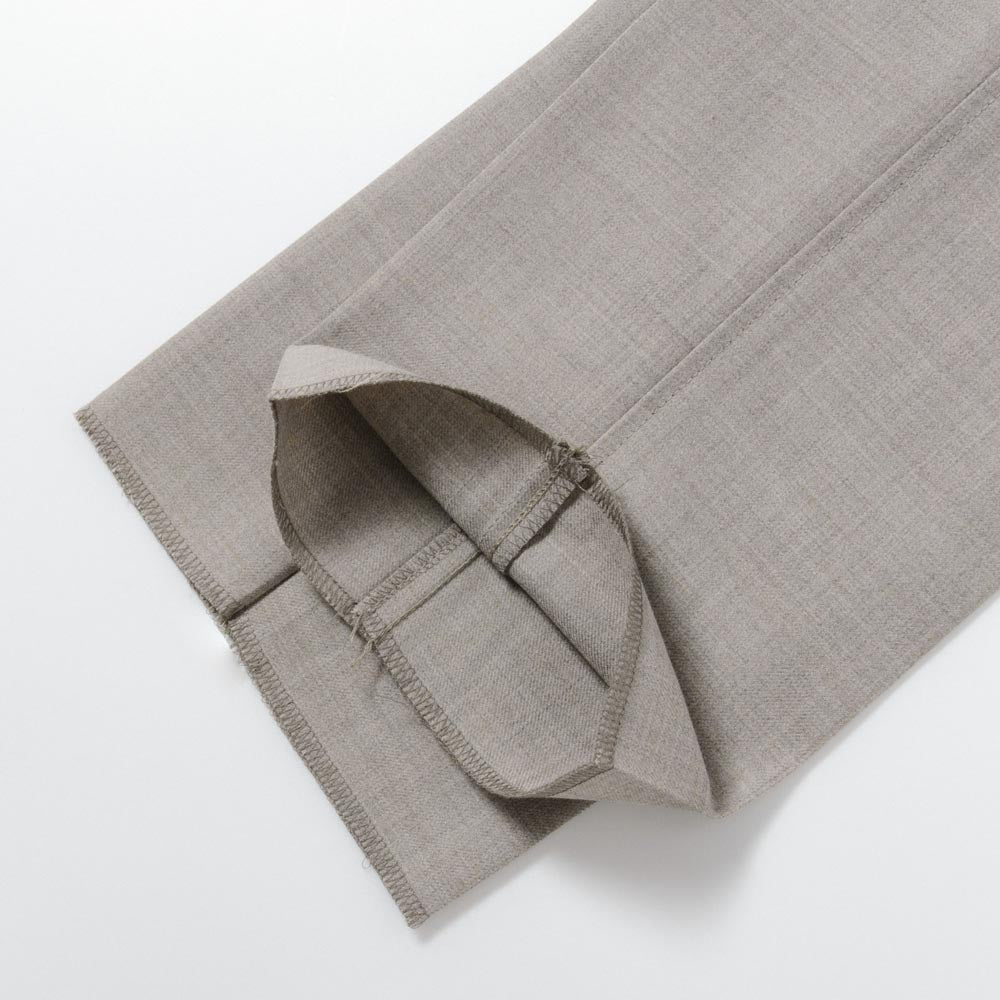 2tuck　Regular Model　【BCMG31-40】 Gray Beige W50%P50%　SOLOTEX Saxony Stretch　裾未処理品　（秋冬商品）